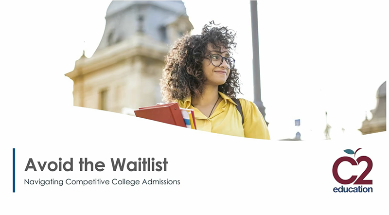 image from a webinar about avoiding the waitlist in college admissions