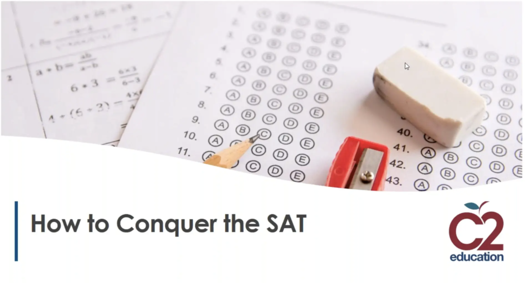 webinar slide about conquering the sat