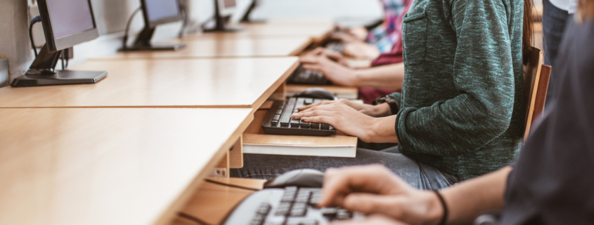 Students taking test