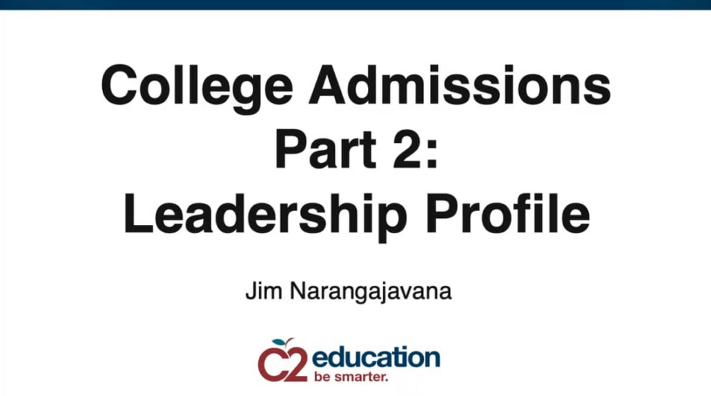 webinar opening slide about leadership profiles