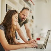 parent homeschooling his student during Covid-19