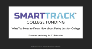 screenshot from webinar about paying for college