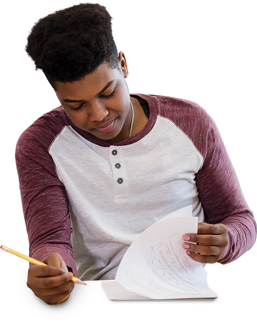 c2 student taking a test