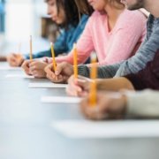 Students taking SAT exam