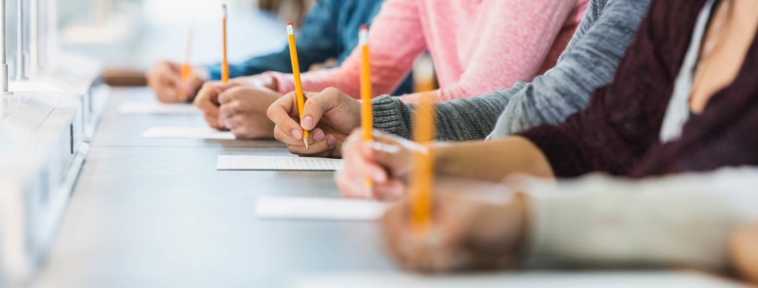 Students taking SAT exam